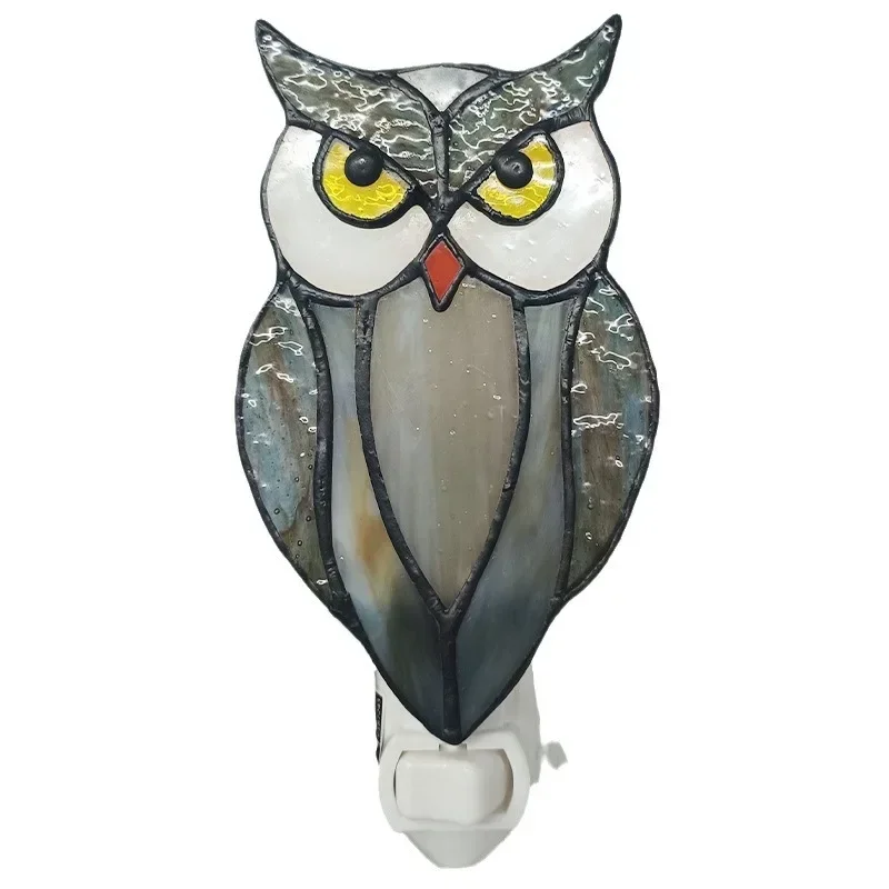 Owl Night Light Wall Lamp Children's Room Bedside Gifts Luminous Glass Crafts Lamparas Birthday Gifts For Kids Room Decoration