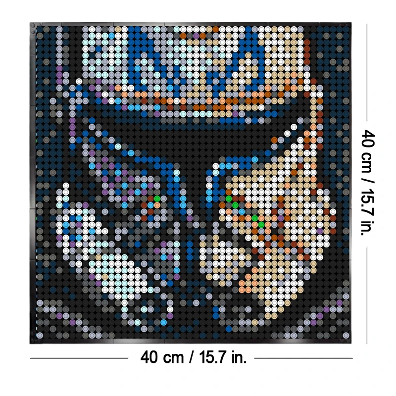 Jouet de décoration murale 31205 MOC Captain Rex Star, figurine de film, peinture artistique Pixel, blocs de construction, ensemble de briques, cadeau créatif de noël