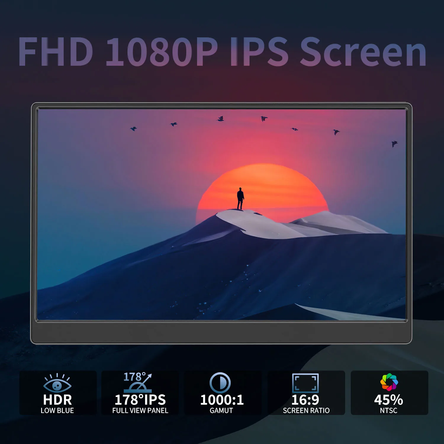 14 Inch Touch Portable Monitor Screen Display 16:9 Full HD 1080P For Laptop Computer External Touch Monitor