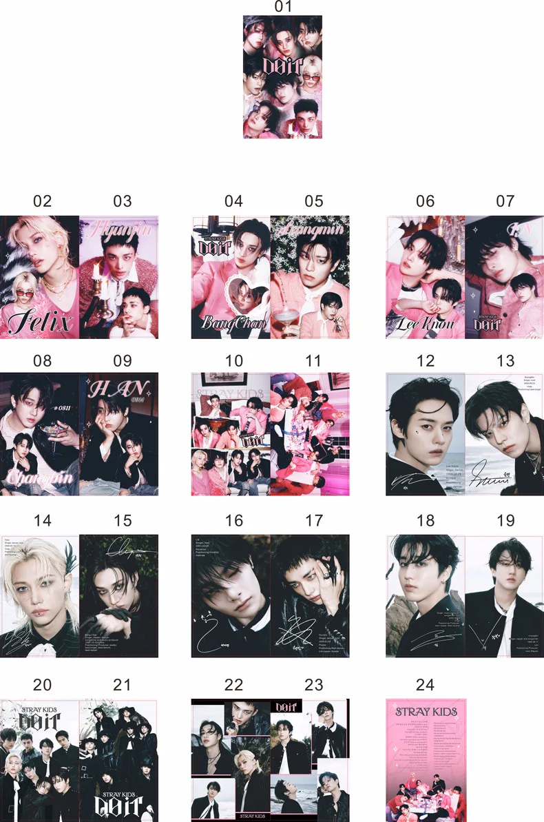 New Arrival SKZOO 24Pcs Stray Kids Photo Album Star Collection Book Fans Cheering Souvenir Gift HD Collectible Card - Detail 1