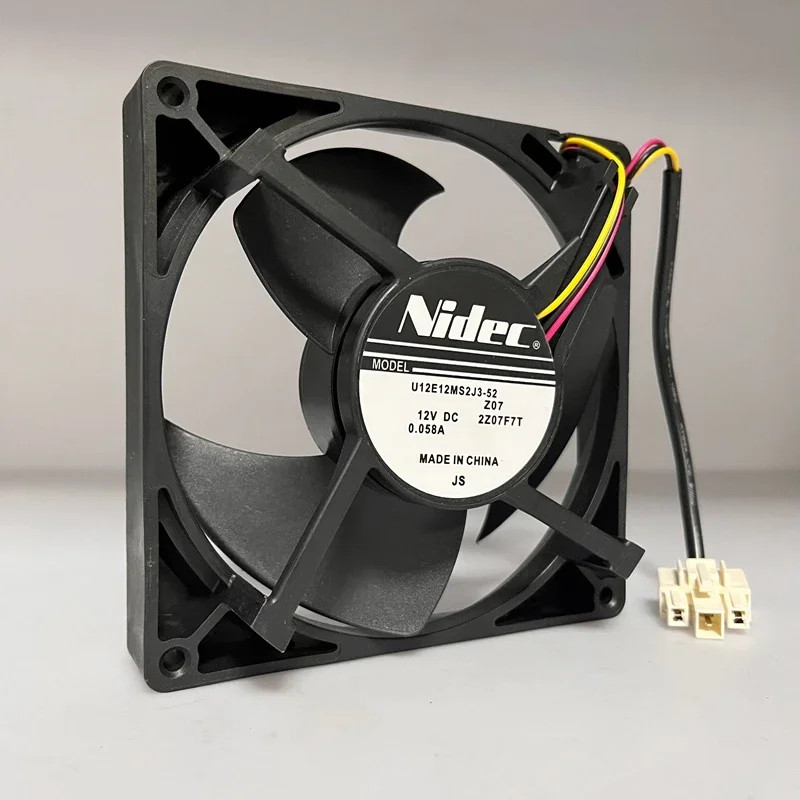 New NIDEC U12E12MS2J3-52 12V 0.058A 3-wire refrigerator cooling fan