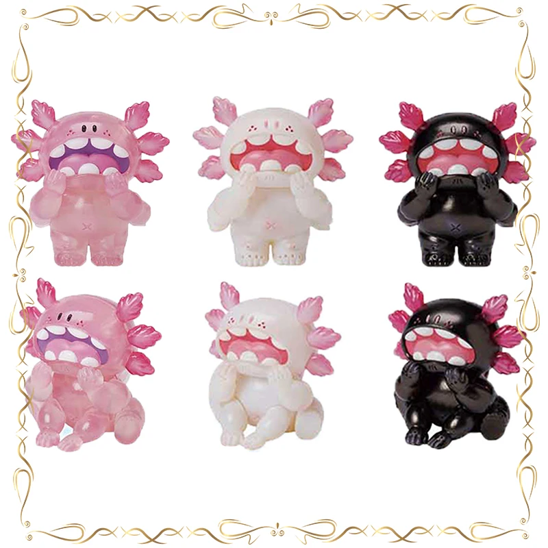 Aksolotl Gashapon Kawaii Kolekcja Ozdoba na Biurko Pamiątka Figurka Model Zabawki