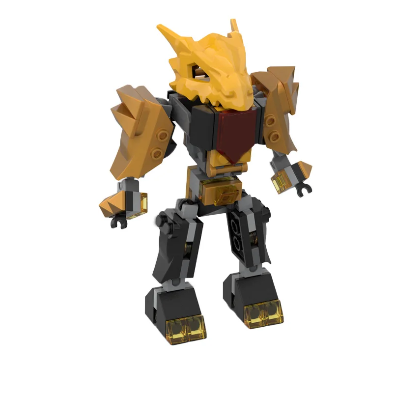 

80 Parts Yellow Small Mecha Building Blocks Model Creative Educational DIY Assembly Toys Set Christmas Gift For Adults And Kids