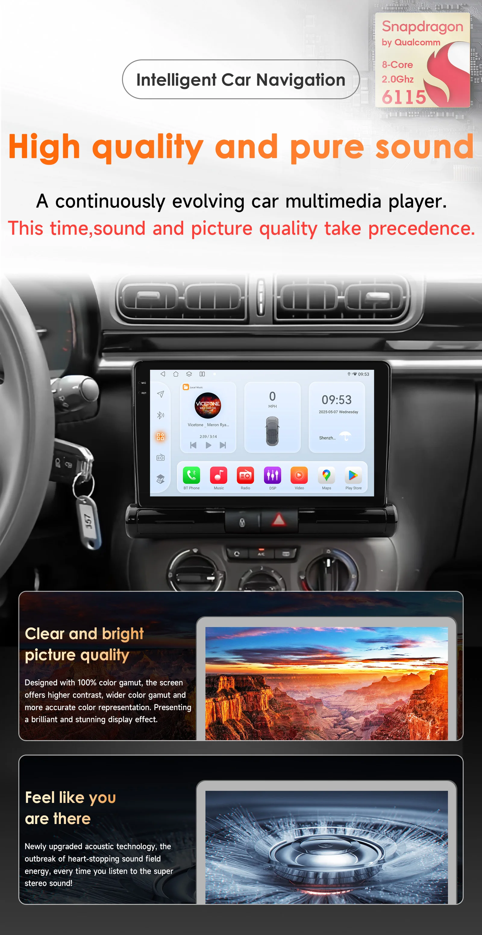9''pollice IPS Touchscreen Android 13 Per Ford Focus 3 Mk 3 2011-2019 Autoradio 2 Din con BT WiFi GPS-Navigation FM/RDS USB SWC Controllo al volante+Telecamera di retromarcia