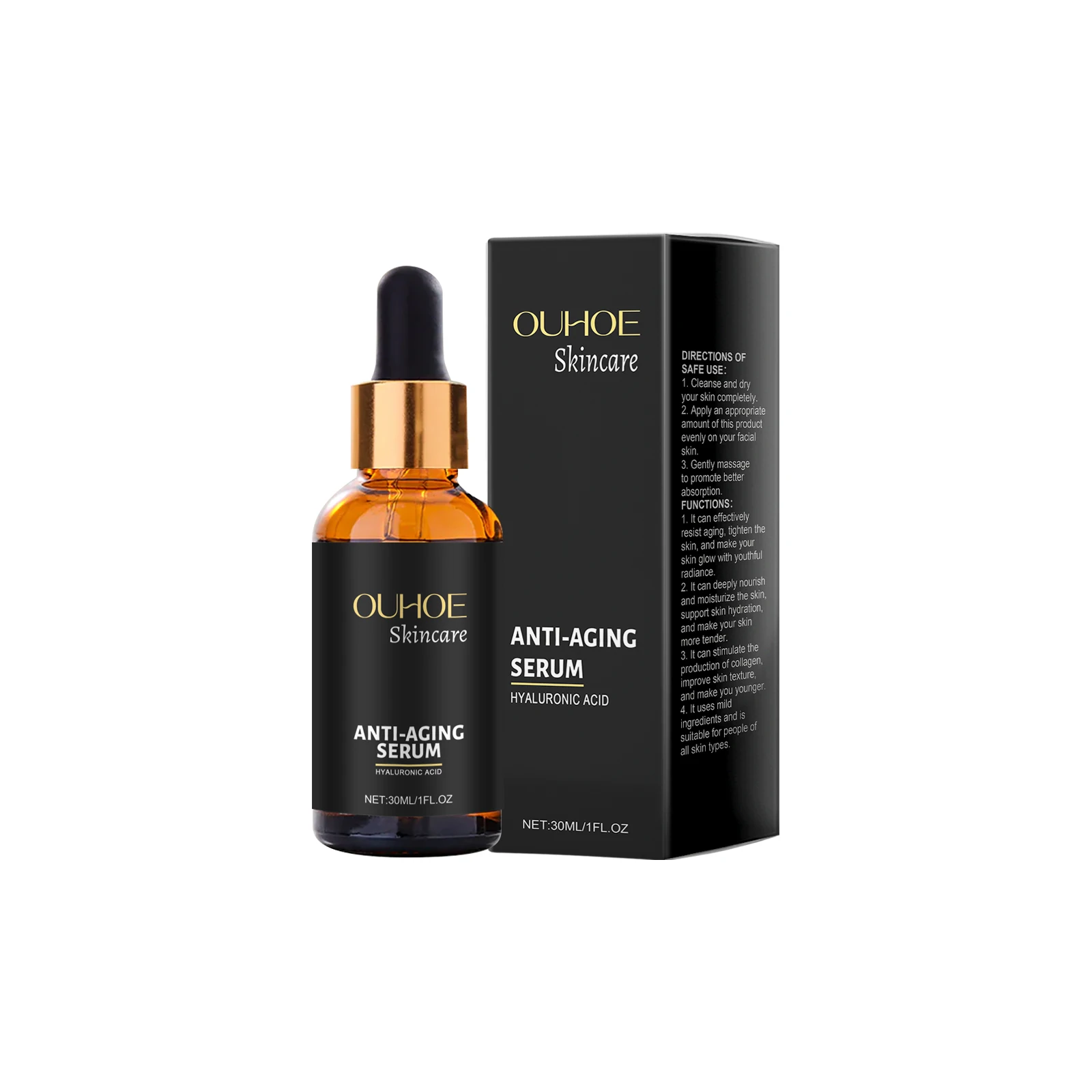 

Anti-Aging Serum with Hyaluronic Acid - Wrinkle Reduction & Deep Hydration Treatment - Collagen Boosting Facial Serum for Firmin