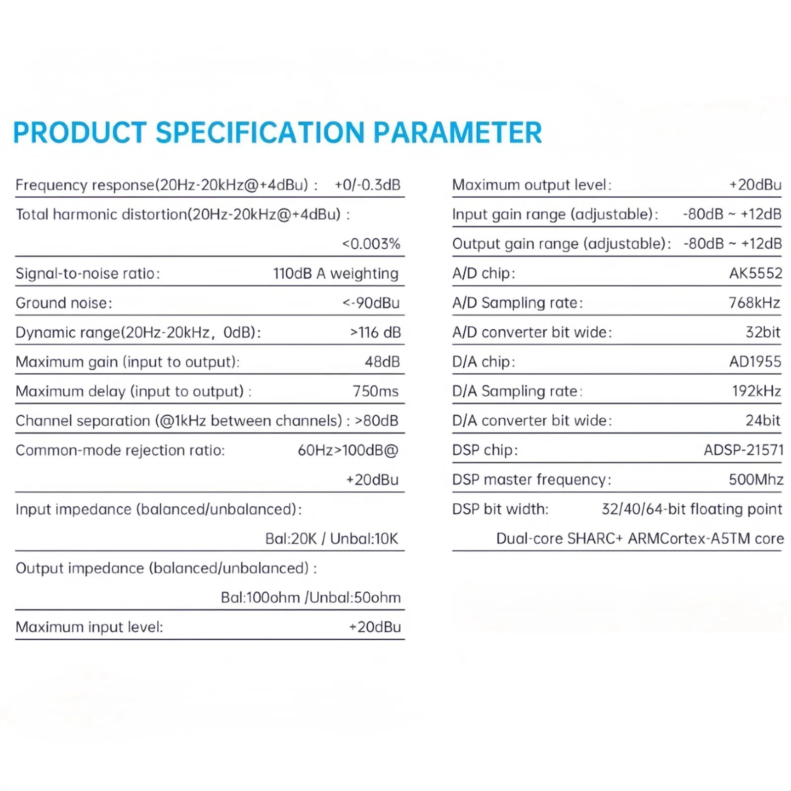 Paulkitson Audio Processor LD448 Dsp Processor Digital Professional Sound System Audio Sound Equipment Audio Processor