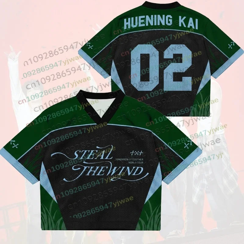 Kpop-Konzert „Steal The Wind“ Welttournee Mesh-Jersey Geschenk für Fans Yeonjun Soobin Fan-Geschenk Herbst Streetwear Damen- und Herrenbekleidung – Detail 14