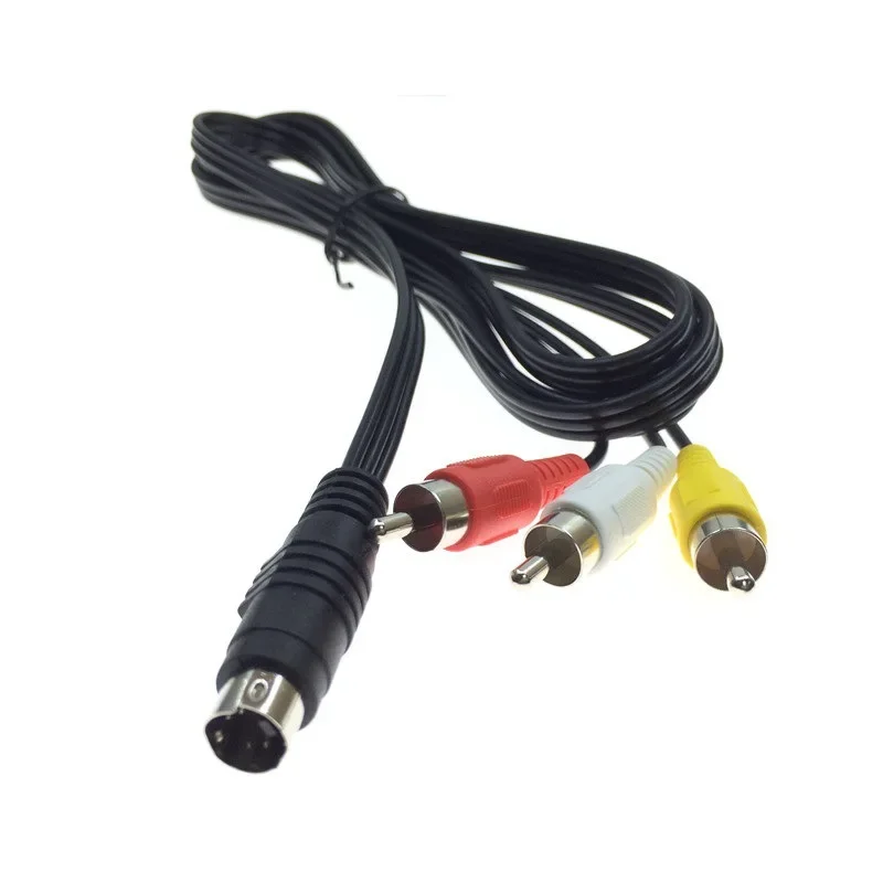 S-Video to 3 RCA Cable Extention Plug AV Audio Video Adapter SVideo Cord 4 PIN to AV Connection Cable for DVD PC TV Wire