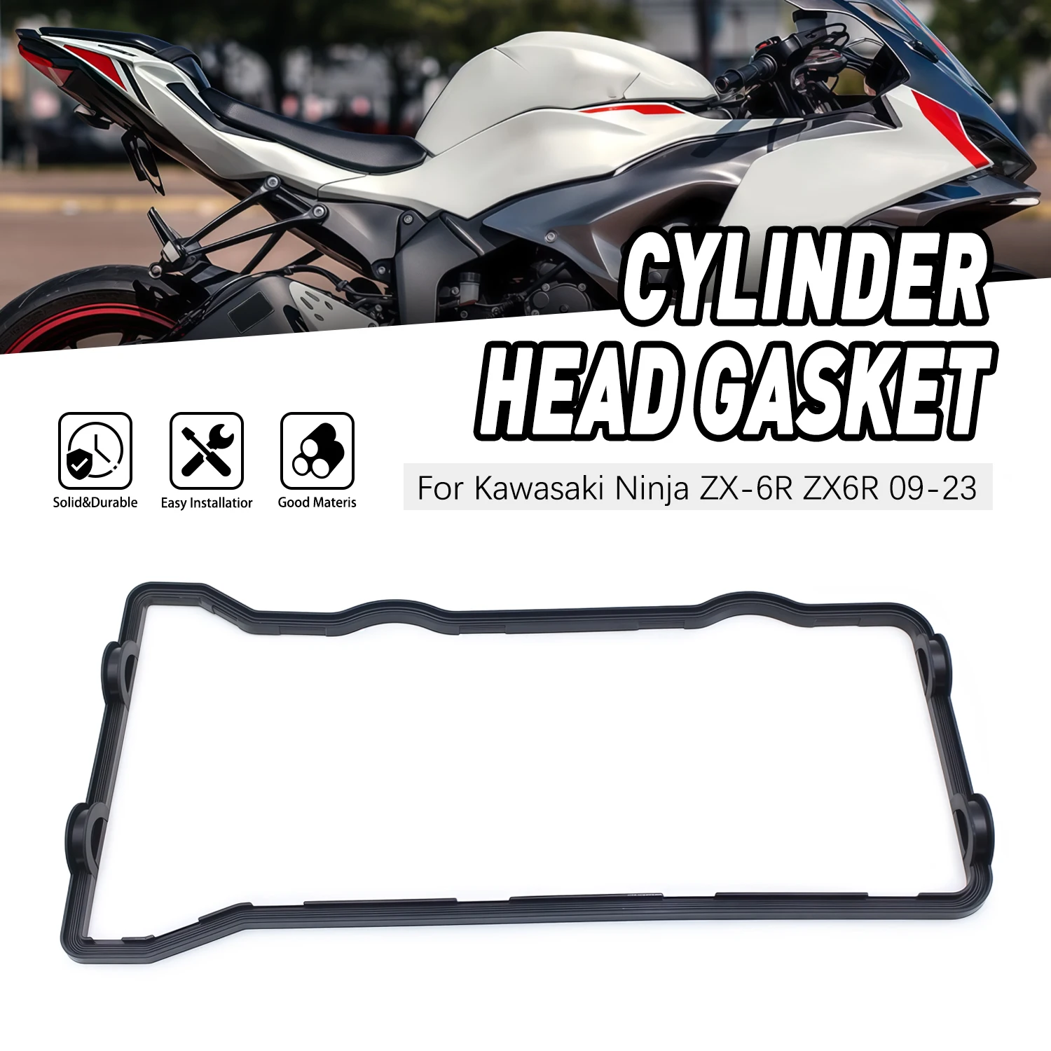 

For Kawasaki Ninja ZX-6R ZX6R 2009-2014 2015 2016-2025 11061-0375 Motorcycle Accessories Seal Cylinder Head Gasket Shim
