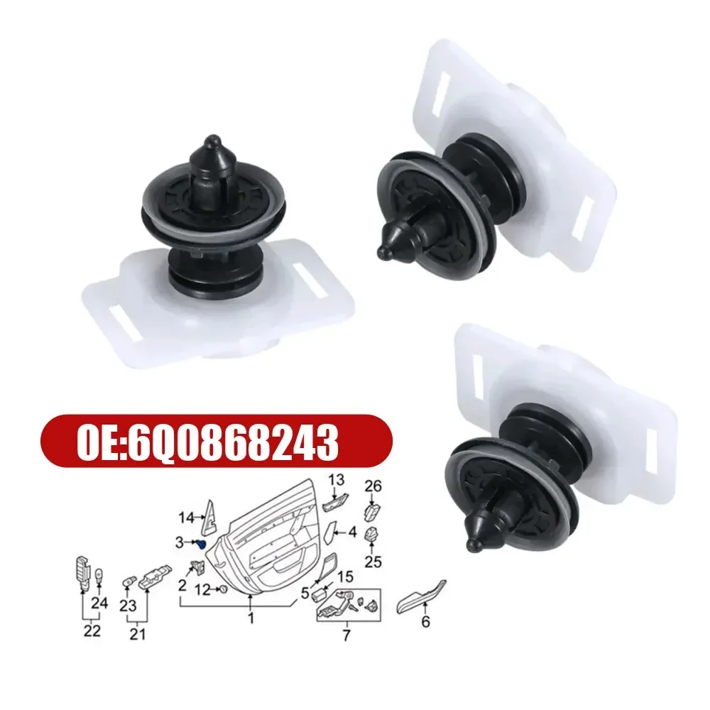 20pcs Car Door Clips Interior Accessories for Passat B6 CC Golf Polo Caddy Tiguan Touran Eos A6 A8 TT OEM 6Q0 868 243 6Q0868243