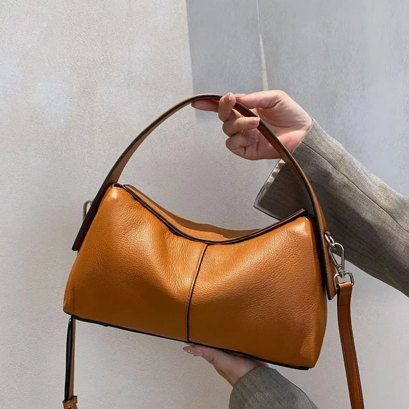 2025 Высококачественные мягкие сумки из натуральной кожи, женские сумки, роскошные дизайнерские женские сумки через плечо, винтажная маленькая повседневная ручная сумка