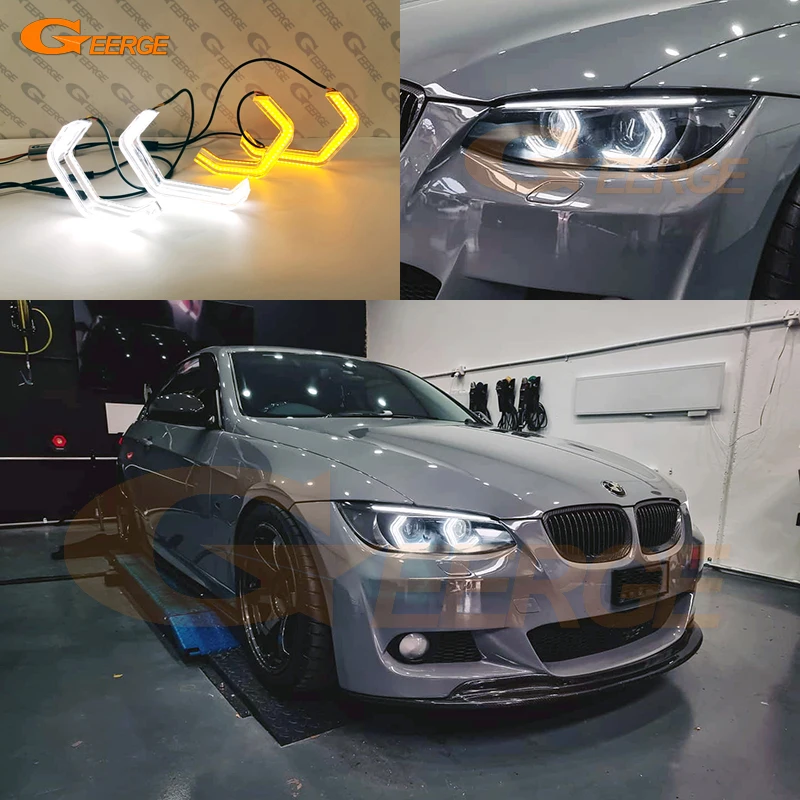 

For BMW 3 Series E92 E93 M3 Coupe Cabriolet Ultra Bright Concept M4 Iconic Style LED Angel Eyes Kit Halo Rings