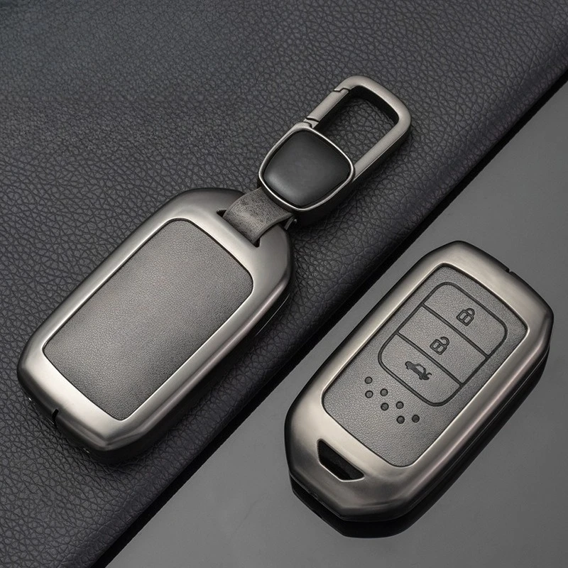 Premium Zinc Alloy Key Cover Case for Honda CRV/Civic/Accord/Odyssey/Vezel/UR-V/Breeze/Fit/Lingpai - Protective Key Fob Shell