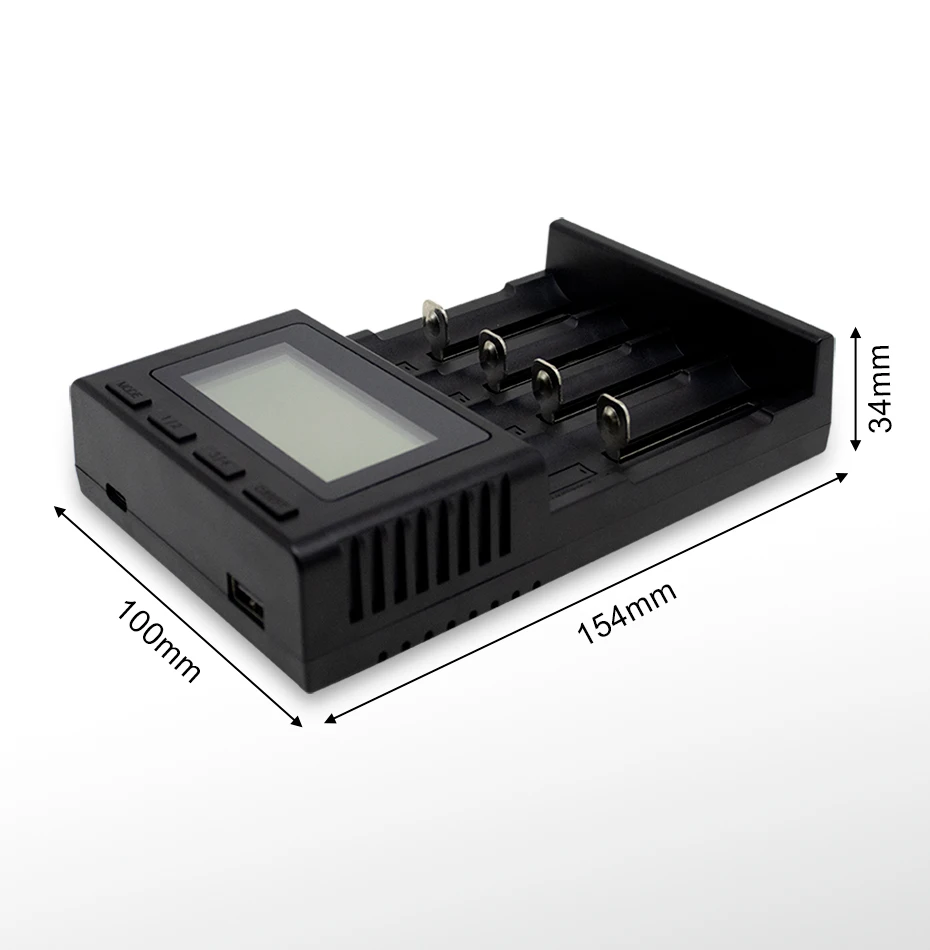 EK-F4 18650 Charger LCD Display Universal Smart Charger Test Capacity 26650 18650 21700 AA AAA Battery 4slot 5V