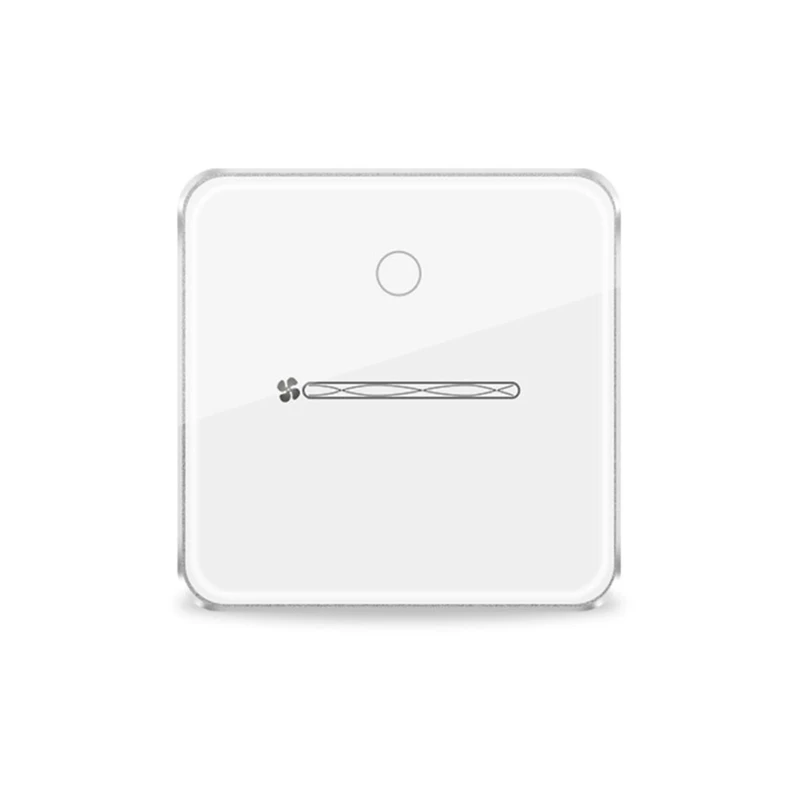 

Zigbee Smart Fan Light Switch 1 Gang Touch Control with Slider Control Fan Speed Neutral Required Work with Tuya APP B-A23U