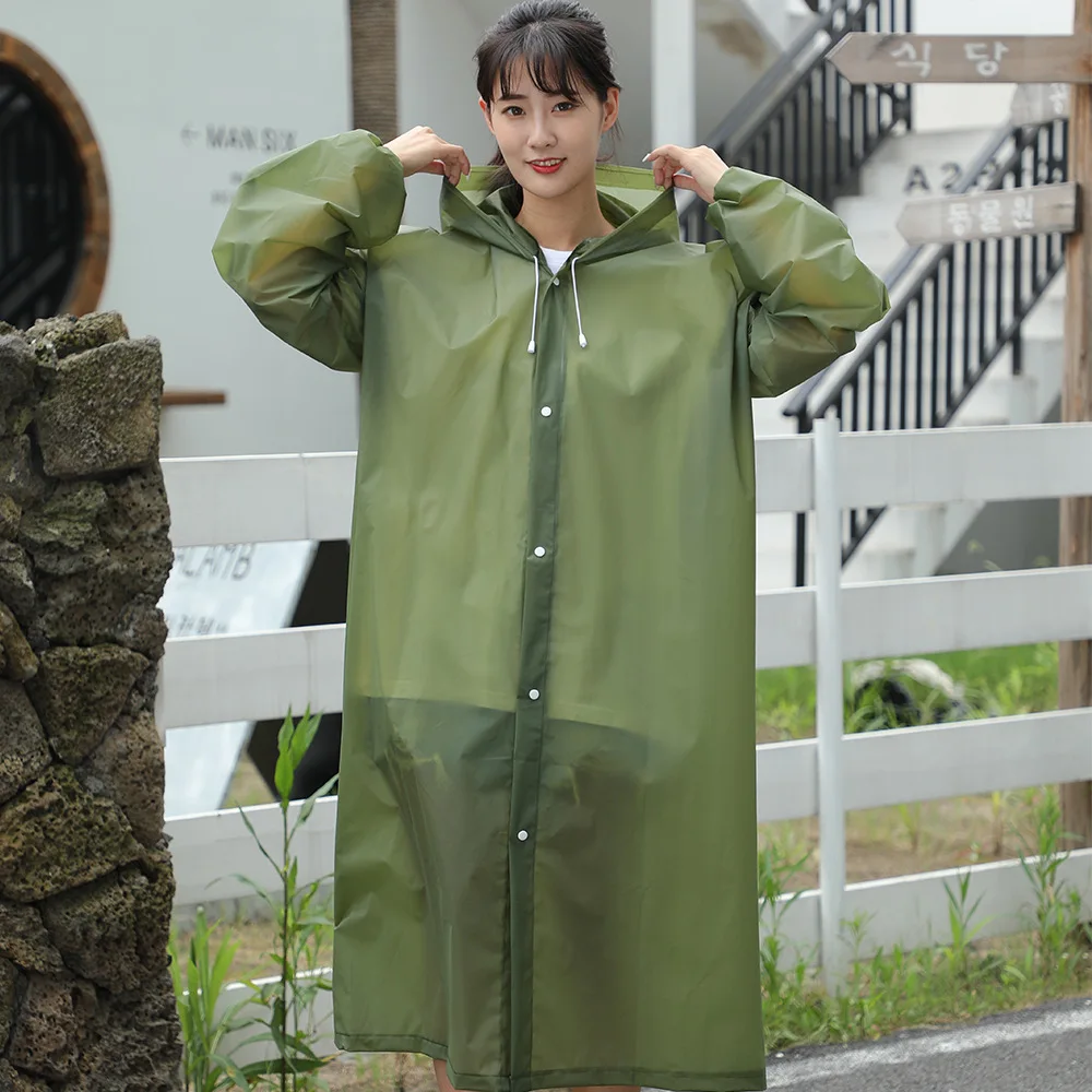 1pcs Rain Poncho EVA Fashion Raincoat Waterproof Lightweight Clothing Adult Camping Reusable Poncho Rainwear Hot EVA Rain Coat