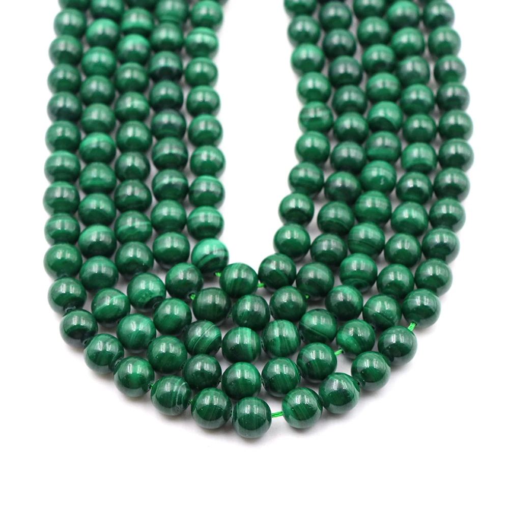 

2/3/4/6/8/мм натуральные малахитовые бусины, круглые свободные бусины-разделители для изготовления ювелирных изделий, DIY энергетические исцеляющие браслеты, подарок