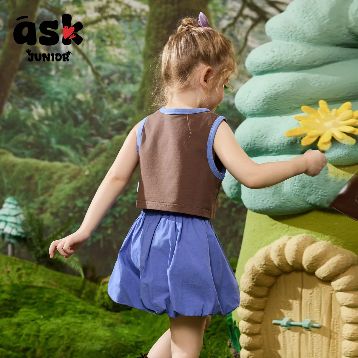 اسأل الفتيات الصغيرات الصيف الأطفال التباين اللون محبوك سترة برعم السراويل تنورة قطعتين مجموعة #3