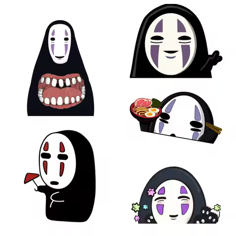 Funny Anime Faceless ManCar Stickers Car Truck Van SUV Motorcycle Vinyl Decals Auto Window Bumper Styling Decoratio