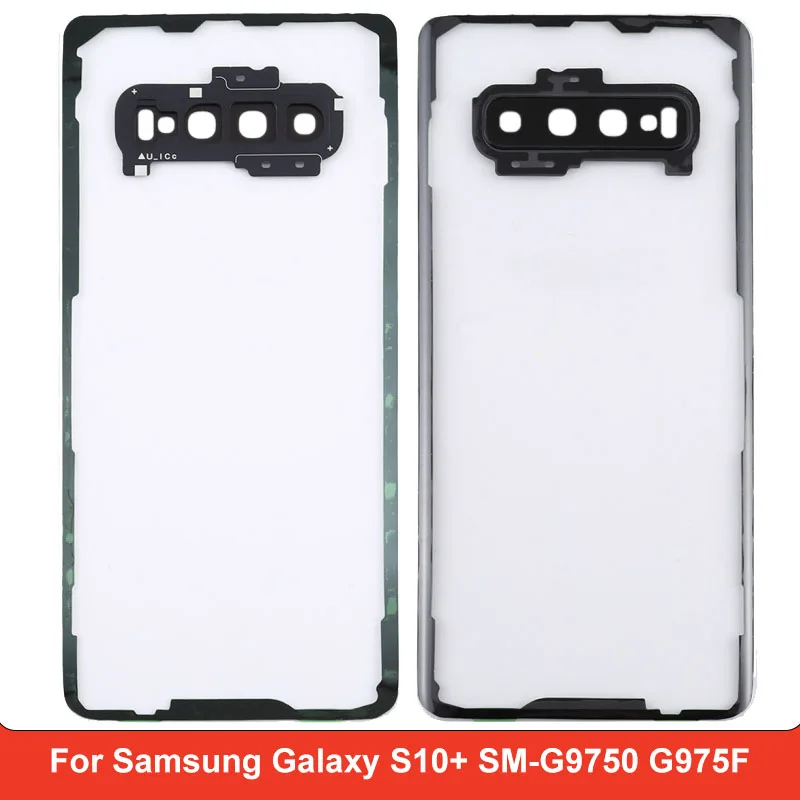 Transparent Battery Back Cover for Samsung Galaxy S10+ SM-G9750 G975F back cover for Galaxy S10 Plus Repair Replacement Part