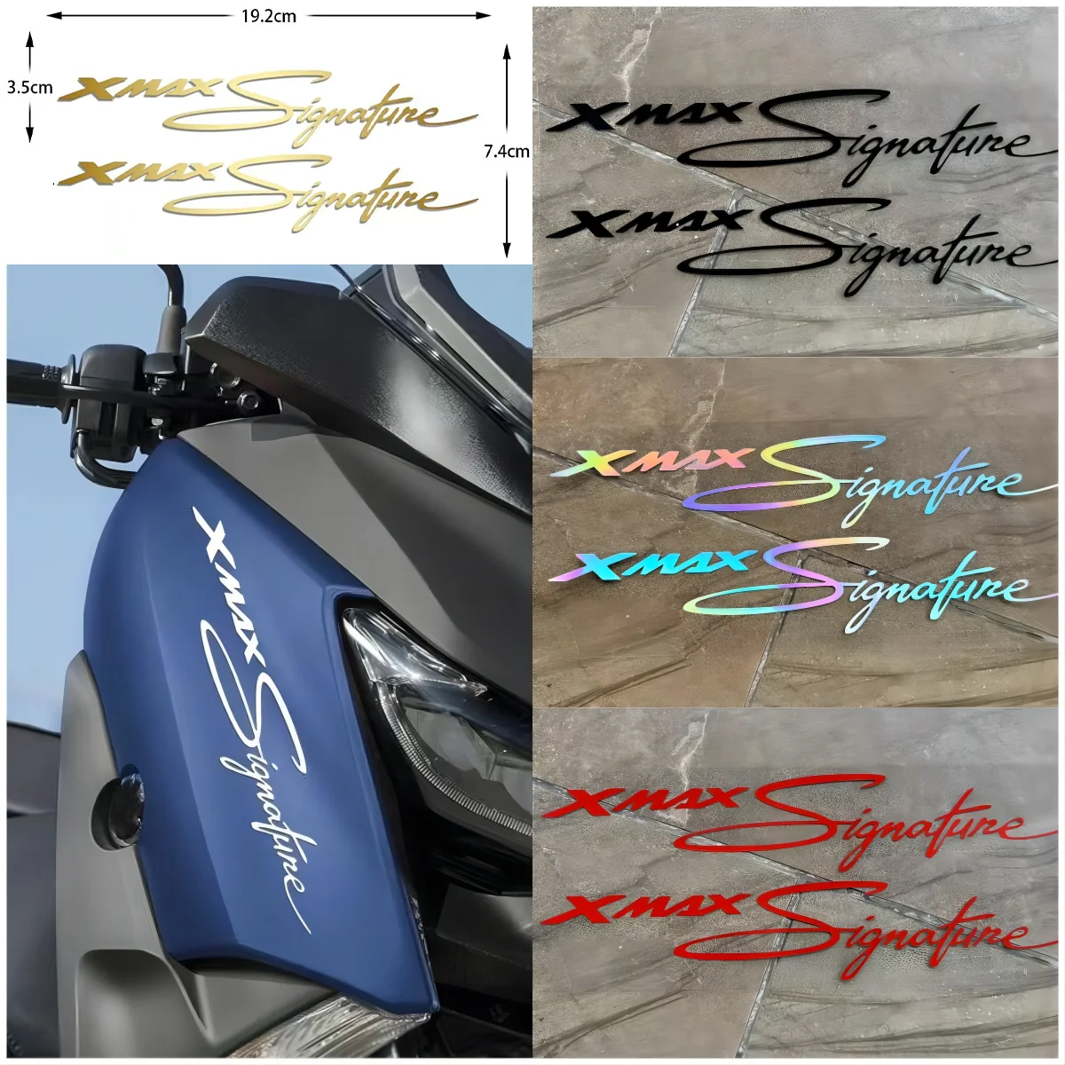 

NEW Stickers 2PCS XMAX Motorcycle Redesign for YAMAHA XMAX300 Reflective Decoration Waterproof Body Accessory Film Scooter