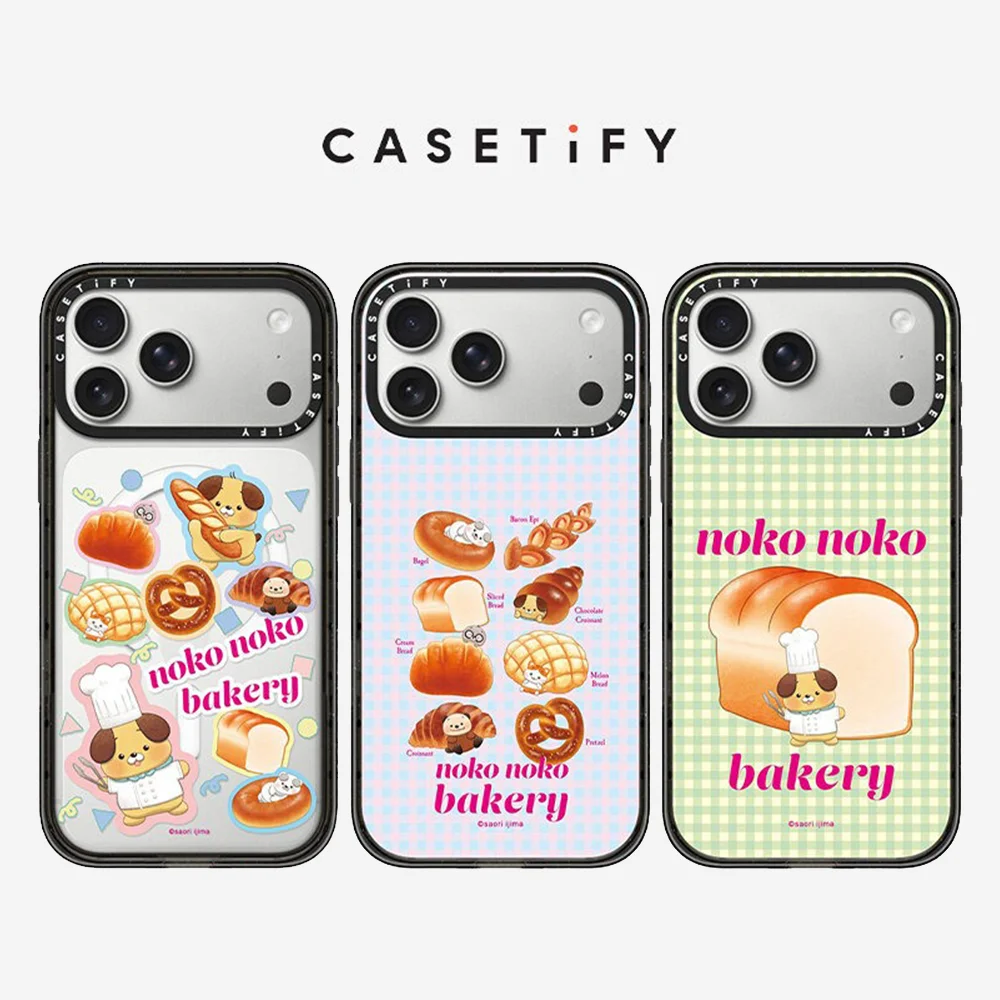 Funda Magnética Antigolpes CASETiFY Serie NOKONOKO con Diseño de Tostada de Dibujos Animados para iPhone 13 14 15 16 17 Pro Max Air Plus