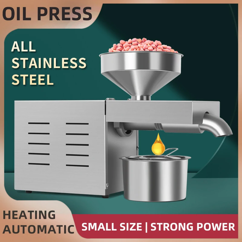 R3 Small Stainless Steel Household Oil Press 500-1500W Commercial Homemade Peanut Oil/Sesame Oil  Oil Extracting Machine