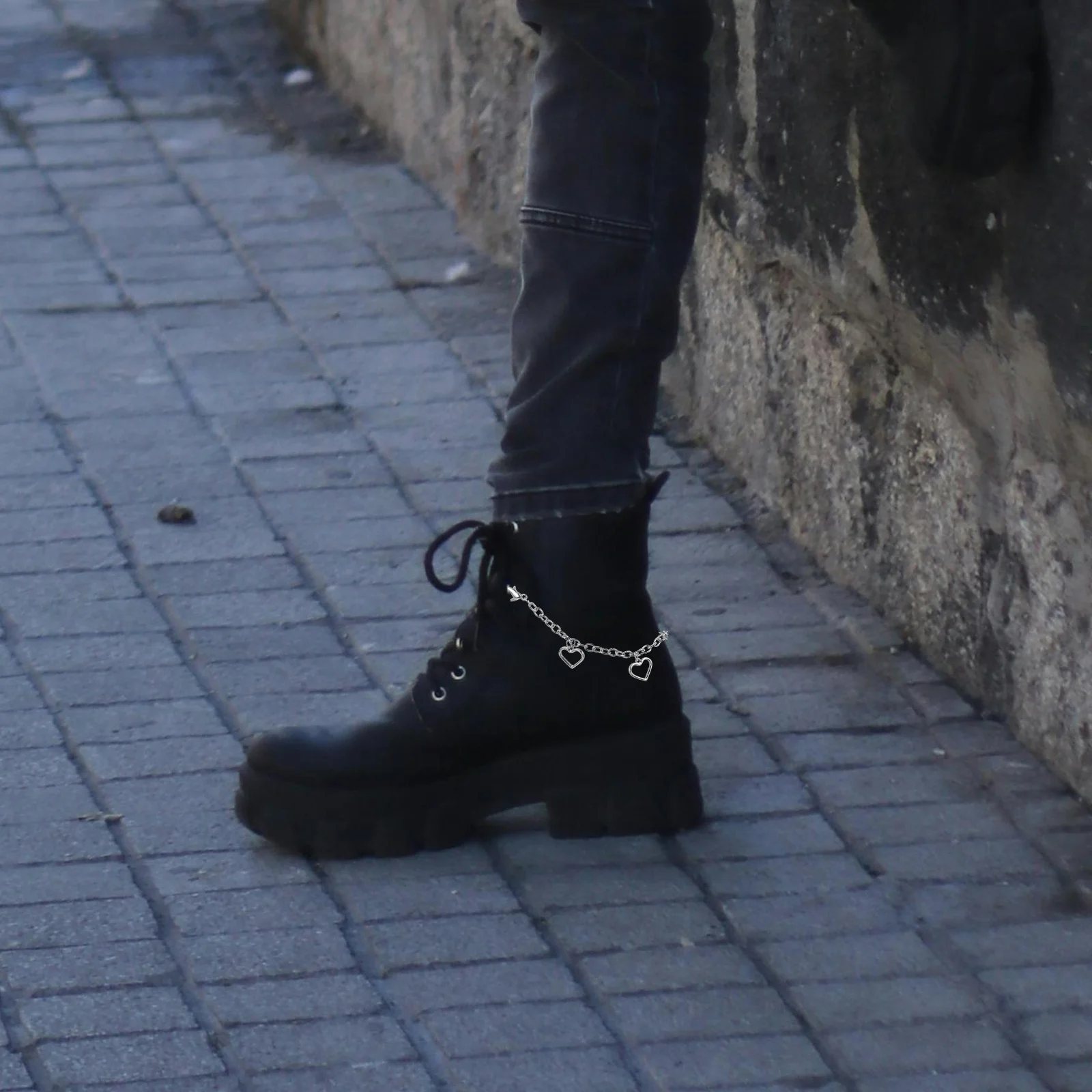 2 قطعة سلسلة الأحذية القلب جوفاء للأحذية الرياضية سبائك الزنك قلادة سحر الديكور النساء الرياضة إكسسوارات الأحذية الأحذية #3