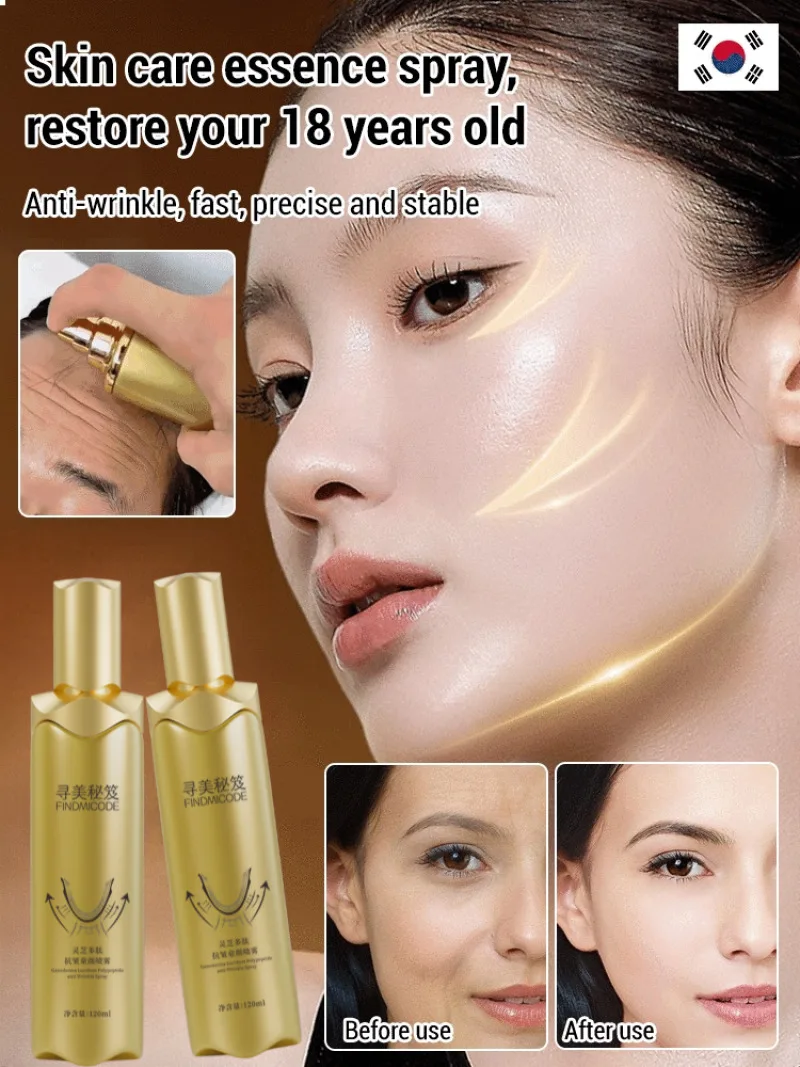 

Facial Skin Essence Spray with Lingzhi Extract, Anti-Wrinkle Serum Mist Lotion for Deep Hydration and Fine Line Reduction