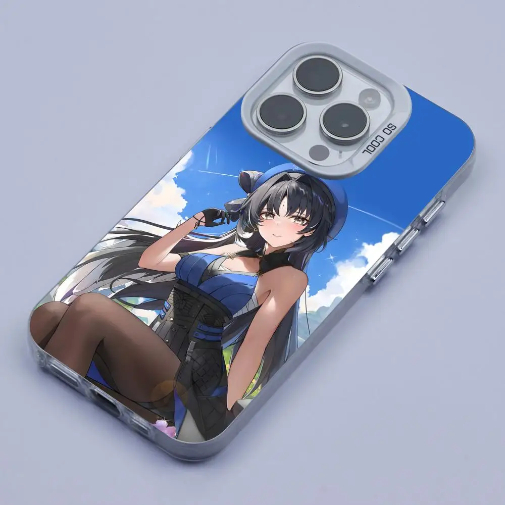 Чехол для телефона Wuthering Waves Yangyang для iPhone 17, 16, 15, 14, 13, 12, 11 X XR XS 8 7 Pro Max Plus, полупрозрачный белый чехол, роскошный