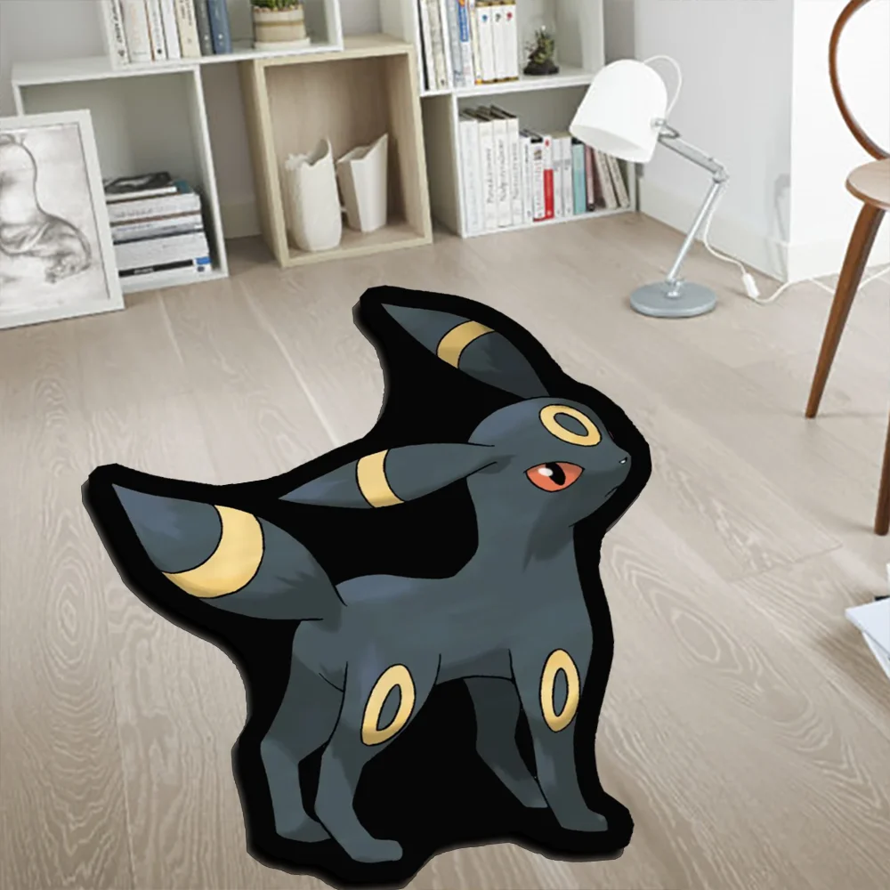 أنيمي البساط Gengar Eevee Umbreon Pokémon Kirby تصميم فريد من نوعه، حصيرة الحيوانات الأليفة، سجادة أرضية/قدم ناعمة، بطانية زخرفية ناعمة، حصيرة ألعاب