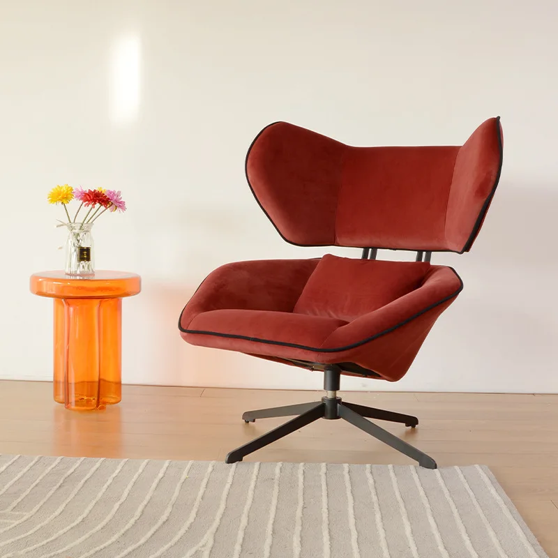 كرسي فردي بسيط للترفيه كرسي دوار ألف طائر شبكة من الحديد المطاوع لغرفة المعيشة كرسي نمر فاخر خفيف إيطالي #1