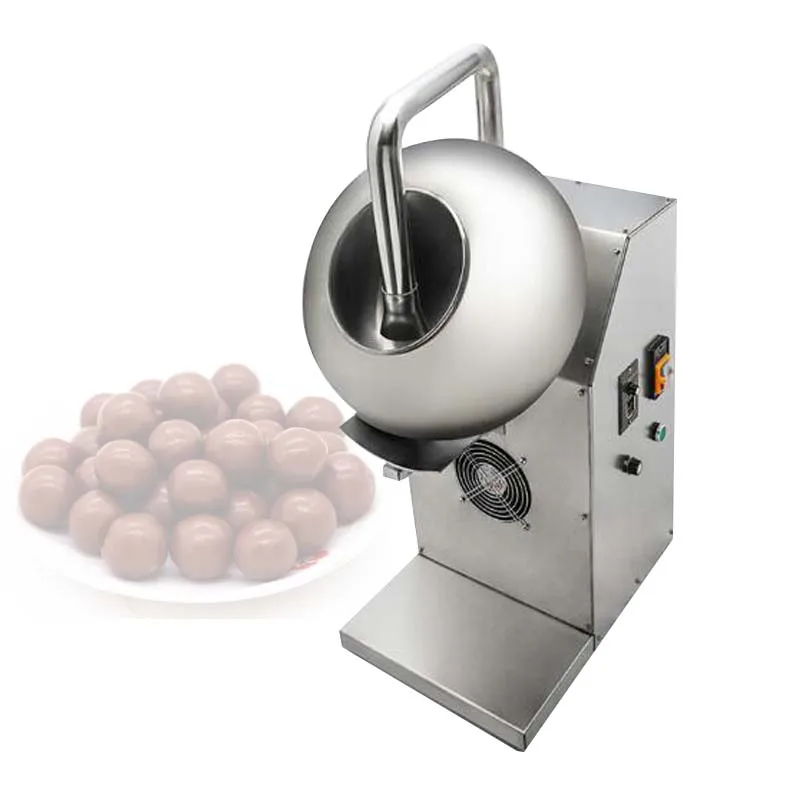 Vertical Coating Drying Sugar Coating Machine Large Adjustable Rounding Polishing Device For Seed Candy Food