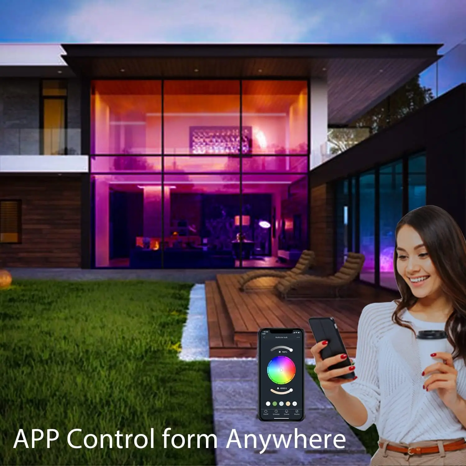 110V 220V Full Color Changing LED Bulb E27/GU10 Music Sync for Tuya WiFi Remote Control Smart Spotlight