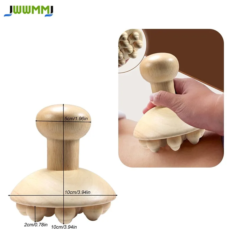 

1Pcs Wooden Mushroom Shape Massager Manual Wood Therapy Massage Tool,Anti Cellulite,Maderoterapia,Lymphatic Drainage