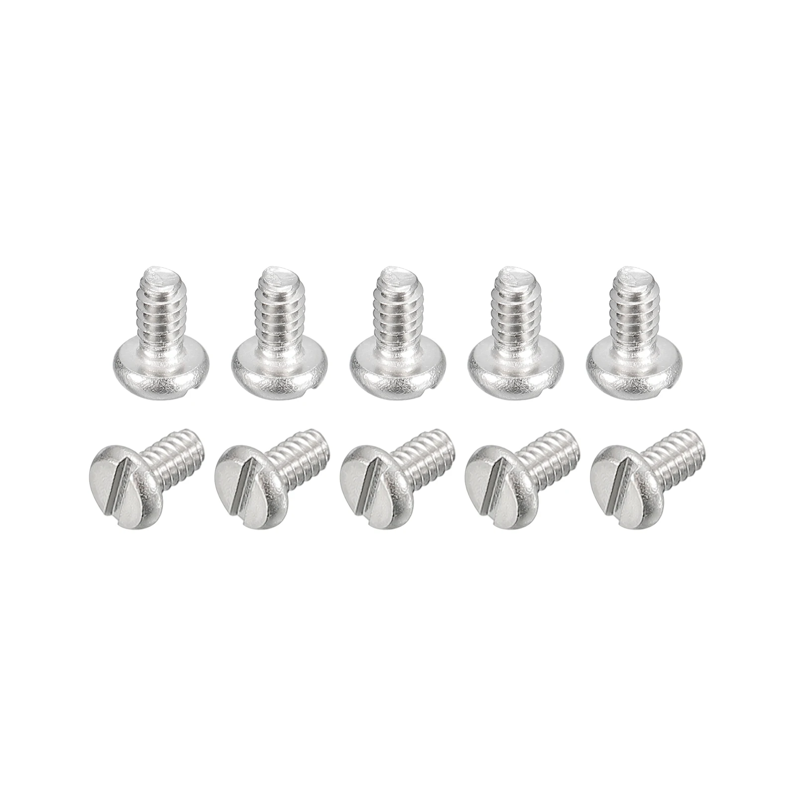 50/100Pc Slotted Pan Outlet Head Bolts Slotted Drive Pan Head Screw Bolts 304 Stainless Steel Machine Screw M1.6 M2 M3 M4 3-25mm