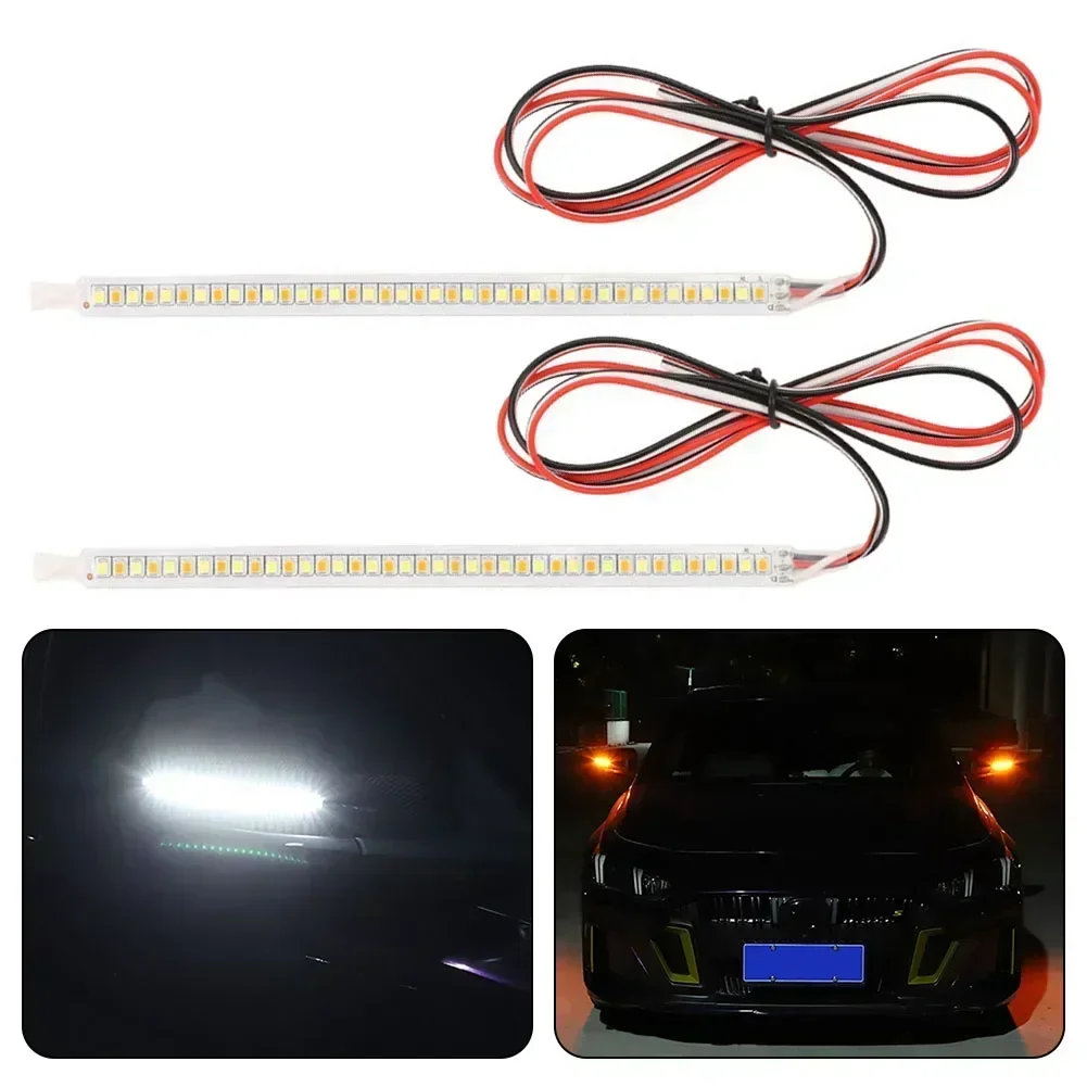 14CM/18CM Car Rearview Mirror Indicator Lamp DRL Streamer Tape LED Flowing Turn Signal Lamp Double Flash Color Change Accessor