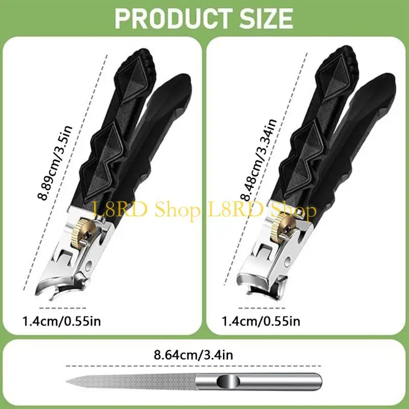 L8RD Oversized Clippers For Thick Splash Guard Design Ergonomic Grip Steel Blade Included Travel Friendly Case view 6