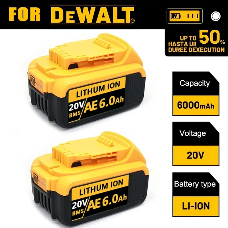 

20V 6.0Ah For Dewalt Power Tool Battery Battery DCB206 DCB205 DCB200 DCG405 DCD791 DCF922 DCF850 DCD805 tool battery