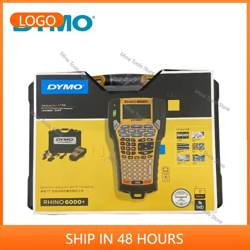 Hit product DYMO Rhino 6000+ Label Printer industrial Label Maker Flexible Nylon Vinyl Label Tape 6-24mm 45013 18443 18483