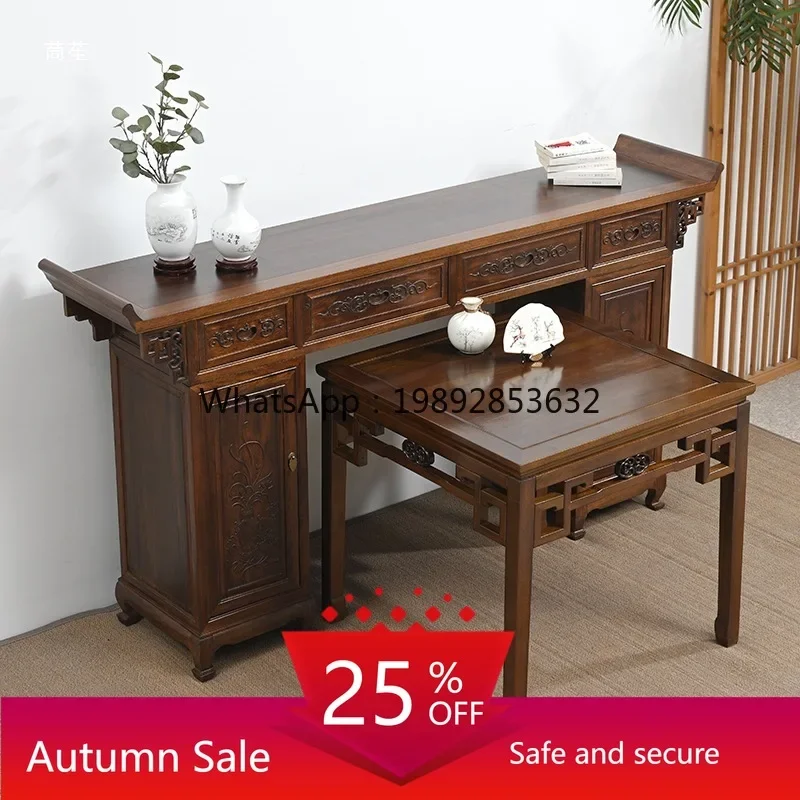 

LYY Solid Wood Altar Table for Living Room, New Chinese Style Rural Altar, Hallway Incense Table, Offering Table