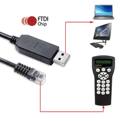 Skywatcher Synscan Hand Control PC Link Communication Cable FTDI FT231XS USB RS232 Serial to RJ11 6P6C Firmware Upgrade Cable