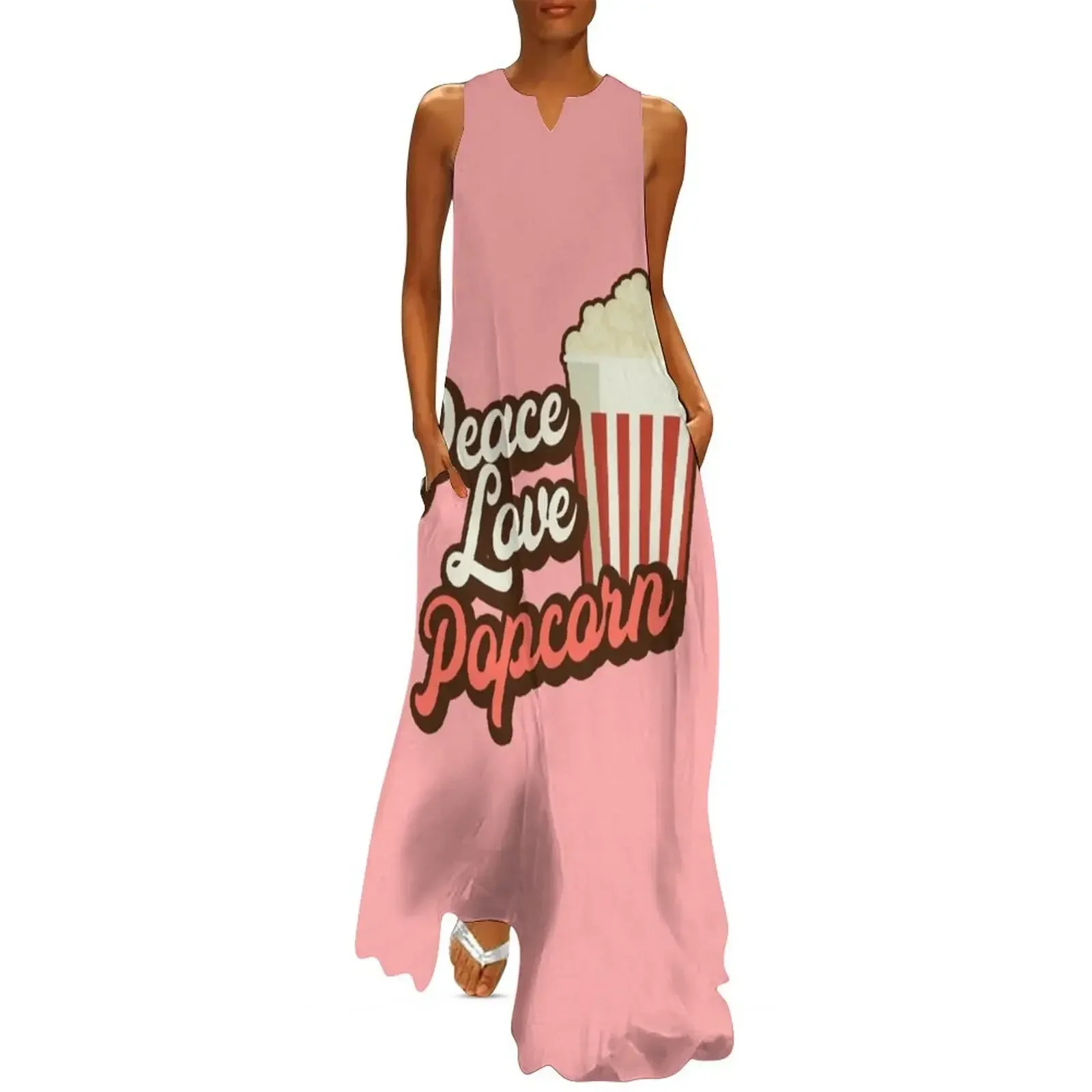 

Peace Love Popcorn. Long Dress Aesthetic clothing women long dresses prom dress 2025 dress summer