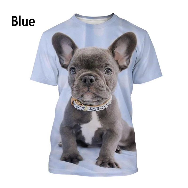 Animal French Bulldog 3D Printed T Shirts Men Women New Fashion Casual Short Sleeve T-shirt Kids  O-neck Dog Pattern Tee Tops