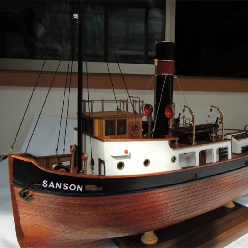 SANSON Tugboat Modelo De Madeira, Suíte Montagem Precise, Laser Cut, 1:50