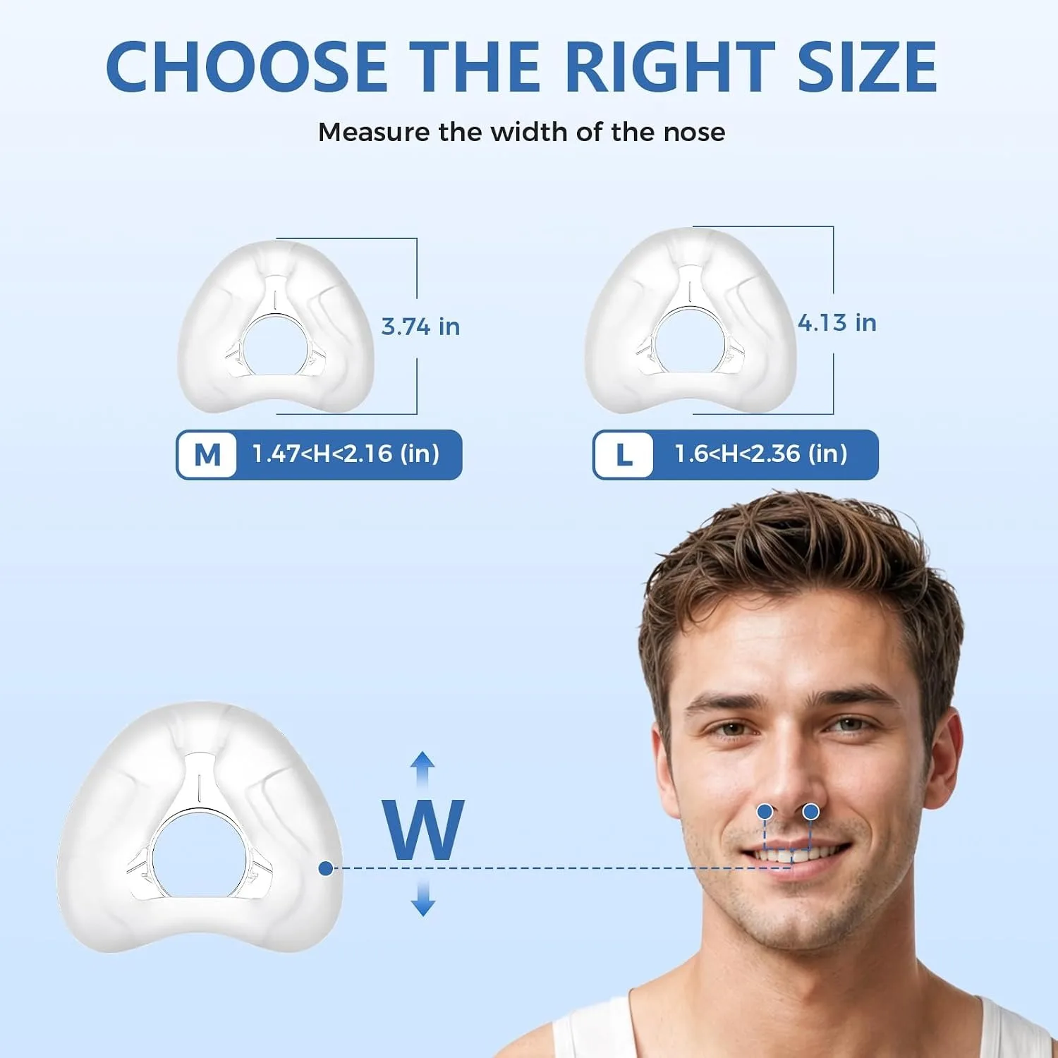 AirFit N20 Nasal Mask Spare Parts , CPAP Replacement Cushion Frame Headband Elbow Connector, Comfort Quiet Seal for Sleep Apnea
