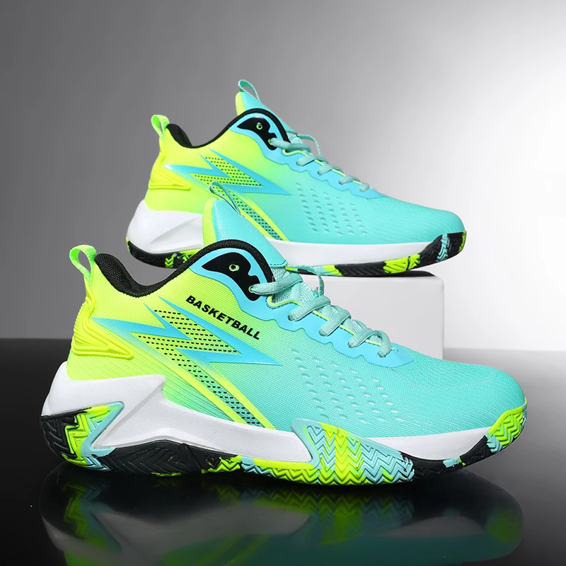 

Мужские баскетбольные кроссовки с высоким верхом, противоскользящие, прочные, с амортизацией, для тренировок на открытом воздухе, спортивная обувь, удобная обувь