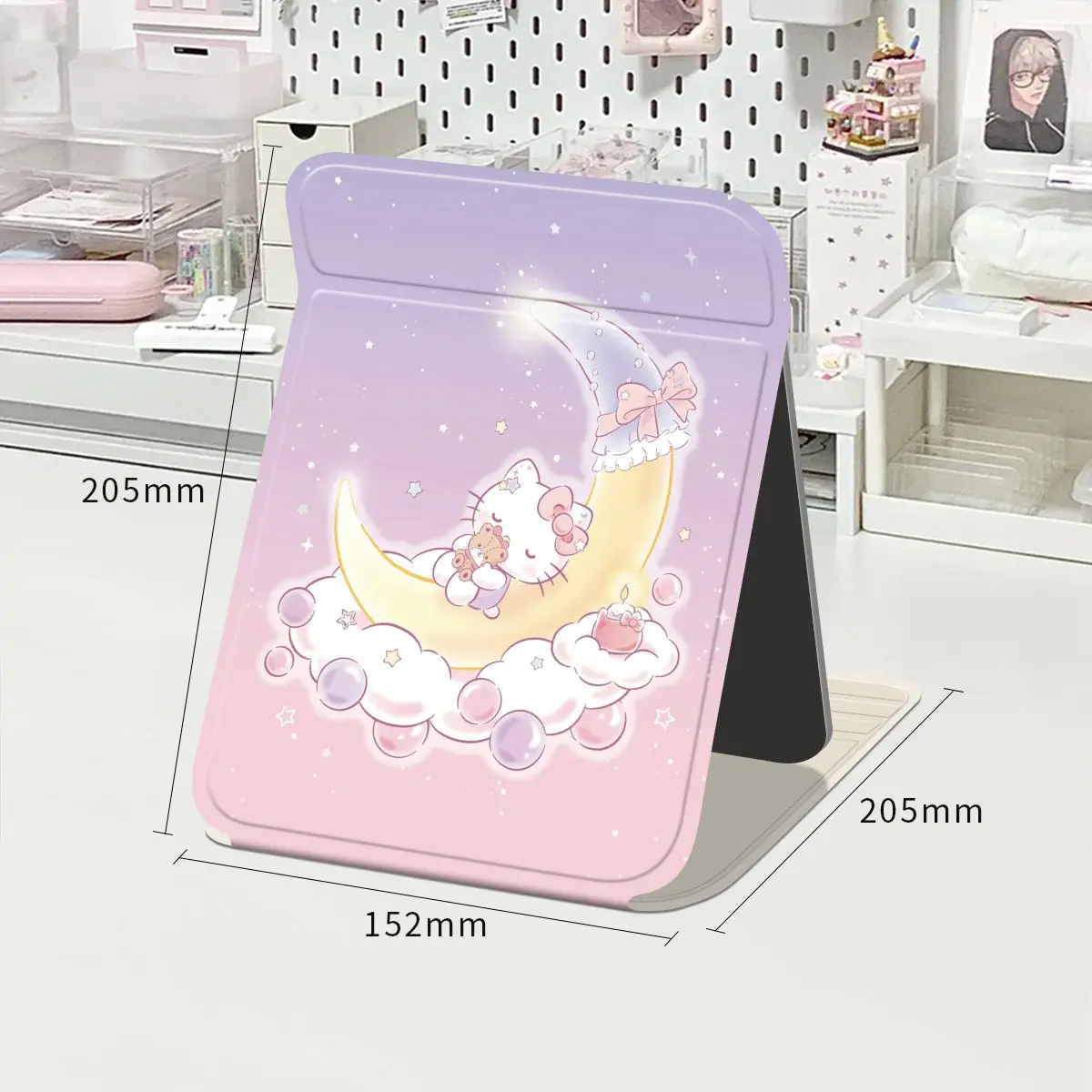 

Hello Kitty Mirror Cute Cartoon Originality Printing Fold Mirror Fashion Delicate Portable Desktop Large Size Makeup Mirror