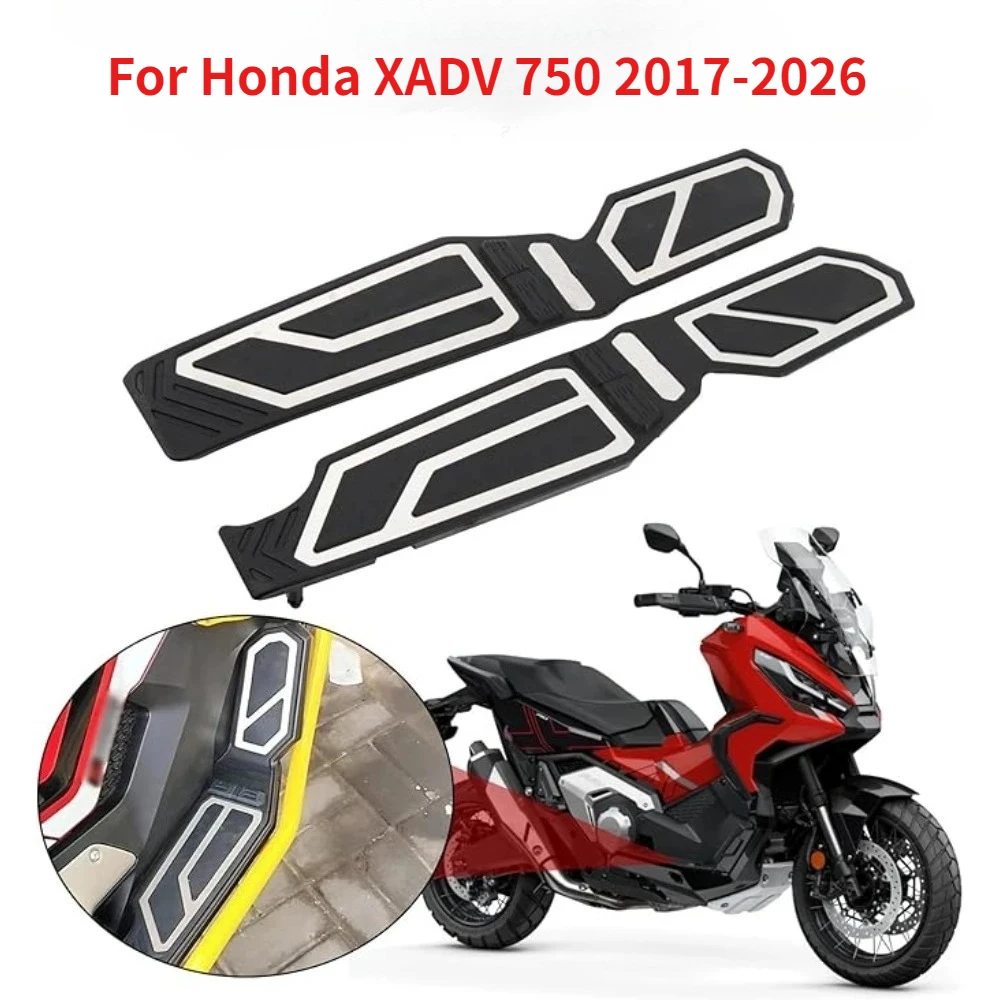 

Motorcycle XADV750 Side Footpegs Footrest Pad Black Foot Board Pedal For Honda X-ADV 750 XADV750 2017-2025 Anti-Slip Accessories