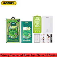 REMAX 3D Privacy Tempered Glass Screen Protector For iPhone 16 16Plus 16Pro 16Pro Max HD Clear